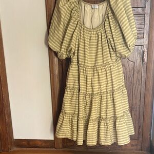 Super cute green dress with ruffles